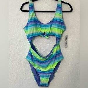 Endless Waves One Piece - Blue and Green Tie-Dye Bathing Suit